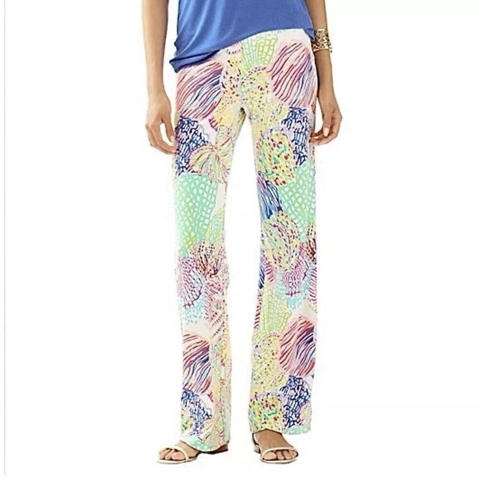 Lilly Pulitzer Georgia May Palazzo Pants Pink Roar of the Seas Size: XXSmall NWT